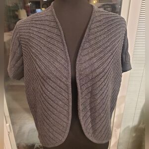 Metro u ribbed cardigan short sleeve sweater size XL
